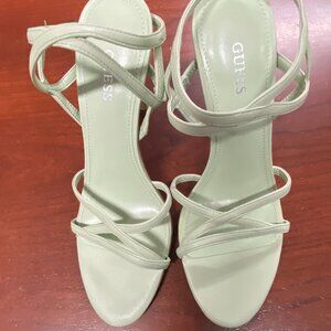 GUESS Lime Strappy Cocktail Evening Heels NEW Size 6 1/2 M